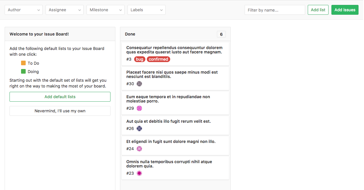 Issue board · Project · User · Help · GitLab